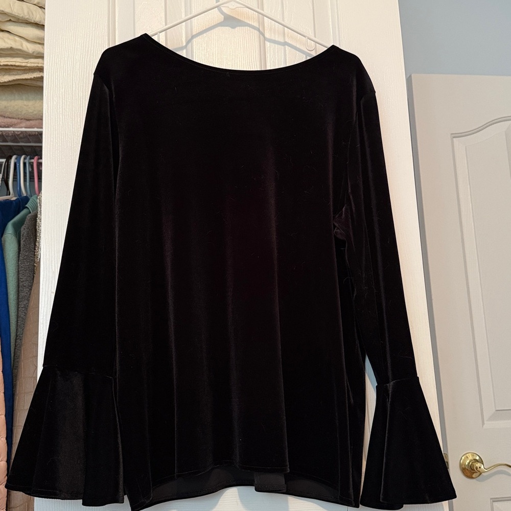Chico's Black Velvet Top